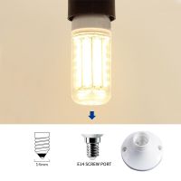 【❖】 Hiba eStore ไฟหลอดไฟข้าวโพด LED สีขาวอบอุ่นสำหรับของตกแต่งบ้านตุ่มหลอดไฟ LED E14 E27 220V หลอดไฟข้าวโพด24 36 48 56 69 72