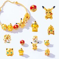 Pikachu Pokemon GO DIY Bracelet Accessory Charm Gold Chain Cartoon Anime Figure Y2K Jewelry Toys Girl Birthday Kawaii Gift