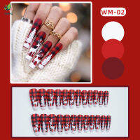 เครื่องกดเล็บสีแดงลายกวางพร้อมลวดลายต้นไม้สำหรับนักเรียนประจำวันที่ตกแต่งเล็บ Dukeq