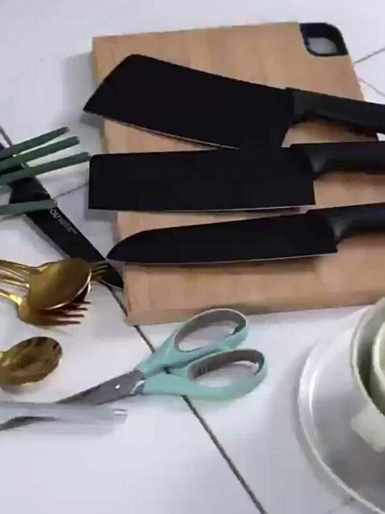 可旋转刀架厨房置物架新款多功能台面家用菜板刀具筷子笼一体收纳Pemegang pisau rotan, rak dapur, meja