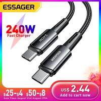 Essager 240W Super Fast Type-C 67W 6A USB อย่างรวดเร็วสำหรับ12Pro Redmi K50 Note 11Pro Black Shark 5Pro