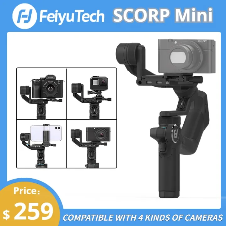 Feiyutech Scorp Mini All In One Gimbal Stabilizer Axis Handheld Universal Gopro Smartphone