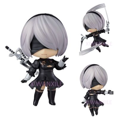 #1475 Nier:Automata 2B ภาพอนิเมะ Yorha No.2ประเภท B ตุ๊กตาขยับแขนขาได้หุ่นยนต์ Nier Automata คอลเลกชัน2B ของเล่นตุ๊กตาโมเดล10ซม.