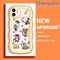 เคส Chenyyka สำหรับ iPhone 11 Pro 11 Pro Max ของเล่นน่ารักการ์ตูนเรื่องดีไซน์ใหม่ขอบครีมลูกคลื่นนุ่มกันกระแทกแบบใสเคสมือถือโปร่งใสลายกล้องถ่ายรูปเรียบง่ายอ่อนโยนฝาครอบป้องกัน