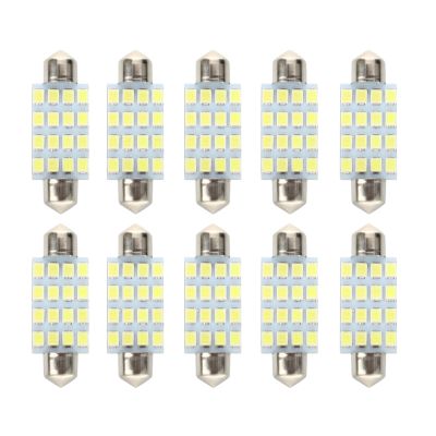 10 PCS 16 Torpedo Car Bulb LED SMD 3528 42 mm - White