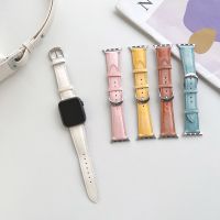 【Hot Sale】 The new model is suitable for applewatch87654321/se generation oil painting fog wax leather strap Ultra49mm