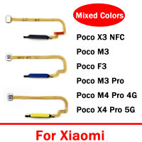 10 Pcslots หมวก Pengimbas Jari Asal สำหรับ Xiaomi Poco X3 NFC M3 Pro M4 5G หมวกเมนูปุ่มหน้าแรก Jari Kembali Sensor Utama