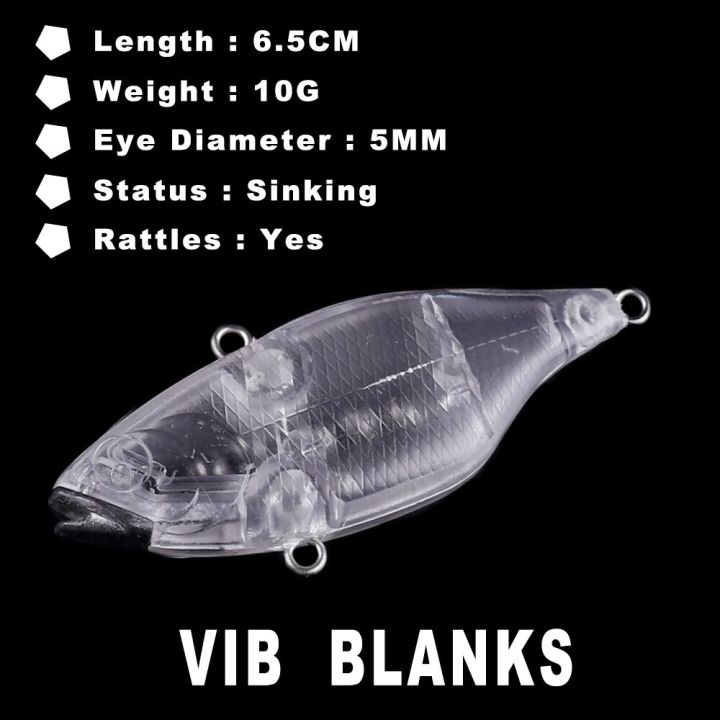 aywfish-อ่างเหยื่อแบบแข็งปลอม2-56in-10กรัม-เหยื่อล่อปลา-crankbait-แบบเปิดปาก-vib-ไม่มีสีไม่พ่น