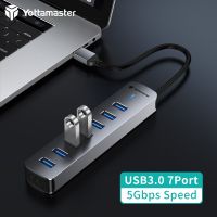 Yottamaster USB ตัวแยกชนิด C เป็น HDMI 4K Thunderbolt อะแดปเตอร์แล็ปท็อป4แท่นวางมือถือพร้อมการ์ดความจำ PD สำหรับ Macbook iPad Pro