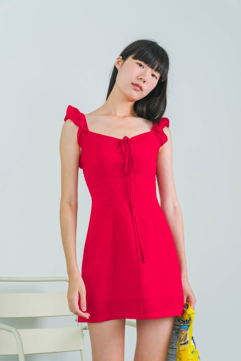 คอลเลกชั่นใหม่-ล่าสุด-all-day-swing-dress-สีแดง-พร้อมส่ง