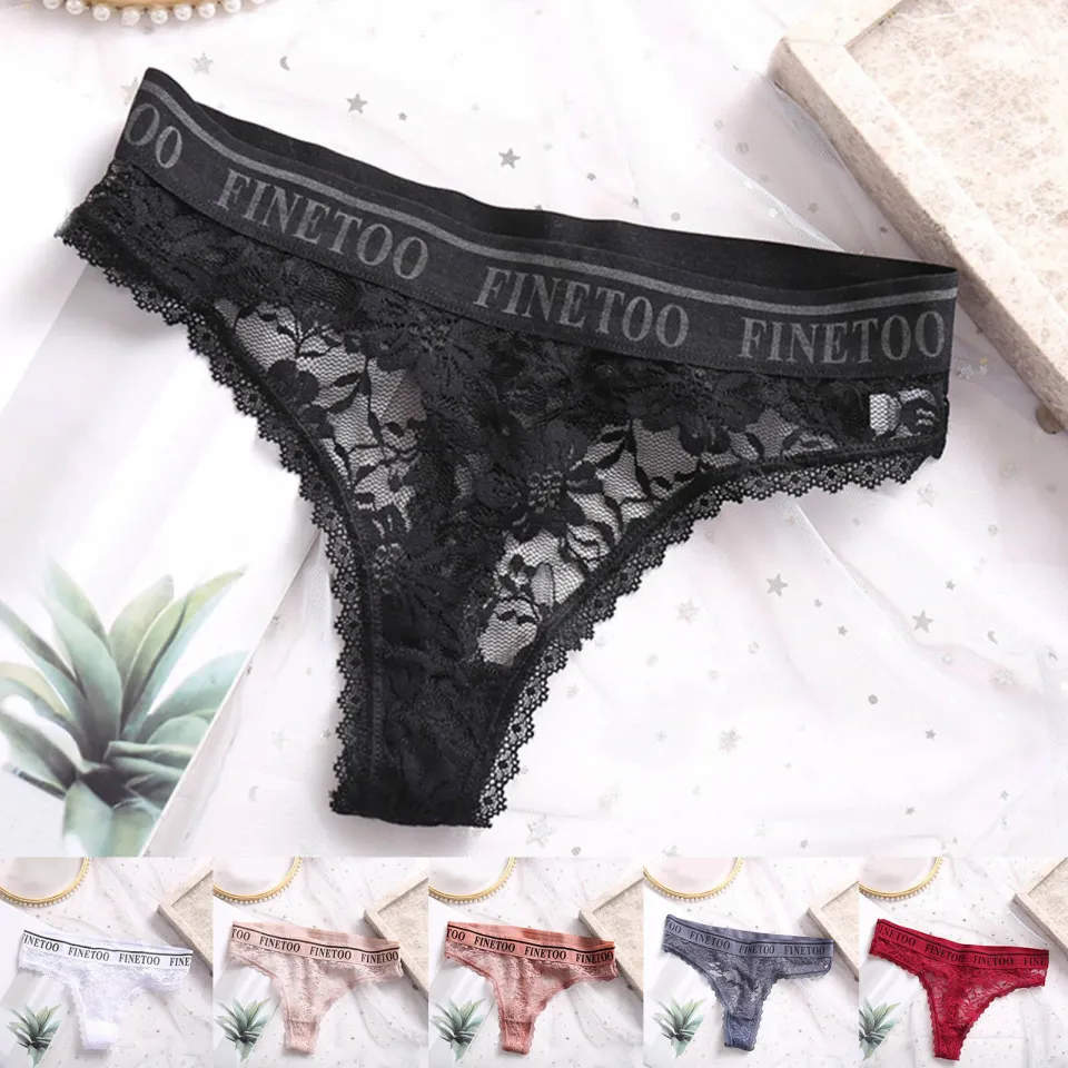 Women Sexy Lace Hollow Out Embroidered Mesh Sheer Panties Hollow Out Low  Waist Plus Size Underwear Underwear