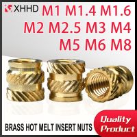 Brass Insert Nut M1 M1.4 M1.6 M2 M2.5 M3 M4 M5 M6 M8 Knurled Thread Nutsert Hot Melt Heat Injection Molding Embedded Copper Nut Nails Screws Fasteners