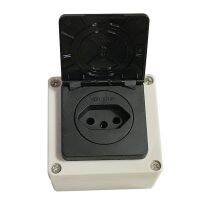 △✹ Brazil Outdoor Waterproof Power Socket Brazil Anti-rain Rain Industrial Socket With Box IP44 10A/20A 250V