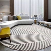 Round Minimalist Style Wool Carpet Area Rugs Mat for Bedroom Living Room Soft Carpet for Bedroom Living Room Yoga Mats