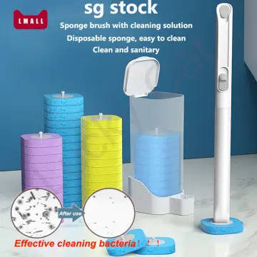 Disposable Toilet Brush with Cleaning Liquid Wall-Mounted Cleaning Too -  Gadget Through