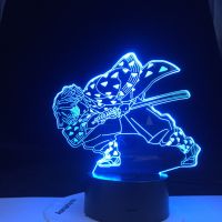 Demon Slayer Agatsuma Zenitsu Figure for Kids Child Bedroom Decor Cool Kimetsu No Yaiba Lamp Acrylic Led Night Light AnimeGift