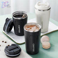 D&amp;Coutdoor แก้วกาแฟ 380ML , 510MLแก้วเก็บความร้อน แก้วชงกาแฟ แก้วเก็บอุณหภูมิ แก้วชา แก้วสแตนเลส แก้วสูญญากาศ