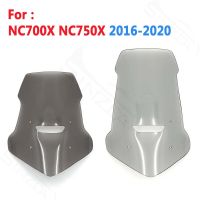 ☼หน้าจอสำหรับ Honda NC700X NC750X NC 700 750X2016-2020อุปกรณ์แฟริ่งกระจกบังลมแผ่นเบนทางลมสีเทา