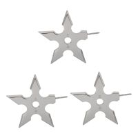 3X Coat Hooks Ninja Star Shape Stainless Steel Wall Door Hook Clothes Hats Hanger Holder Home Decoration