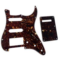 KAISH for Strat ST Pickguard,Back Plate,Screws HSS Dark Brown Tortoise