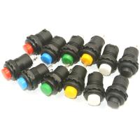 10pcs 12mm Momentary pushbutton switches 3A /125VAC 1.5A/250VAC Self Return Momentary Push Button Switch Electrical Circuitry  Parts