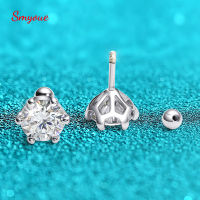 Smyoue 8มิลลิเมตร D สี2.0กะรัต100 Moissanite ต่างหูสตั๊ดสำหรับผู้หญิงสกรูกระทู้หูกระดุม925เครื่องประดับเงินผ่านเพชรทดสอบ