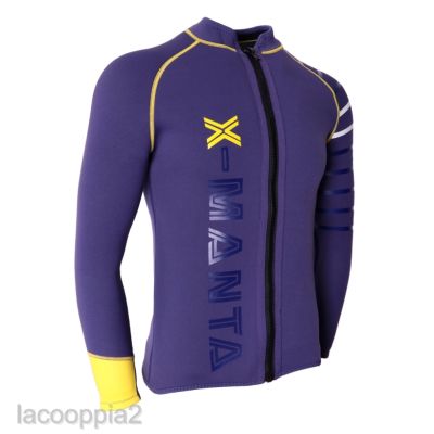 [LACOOPPIA2] Mens 3mm Neoprene Wetsuits Jacket Top Front Zip Wakeboard Scuba Diving Wet Suit