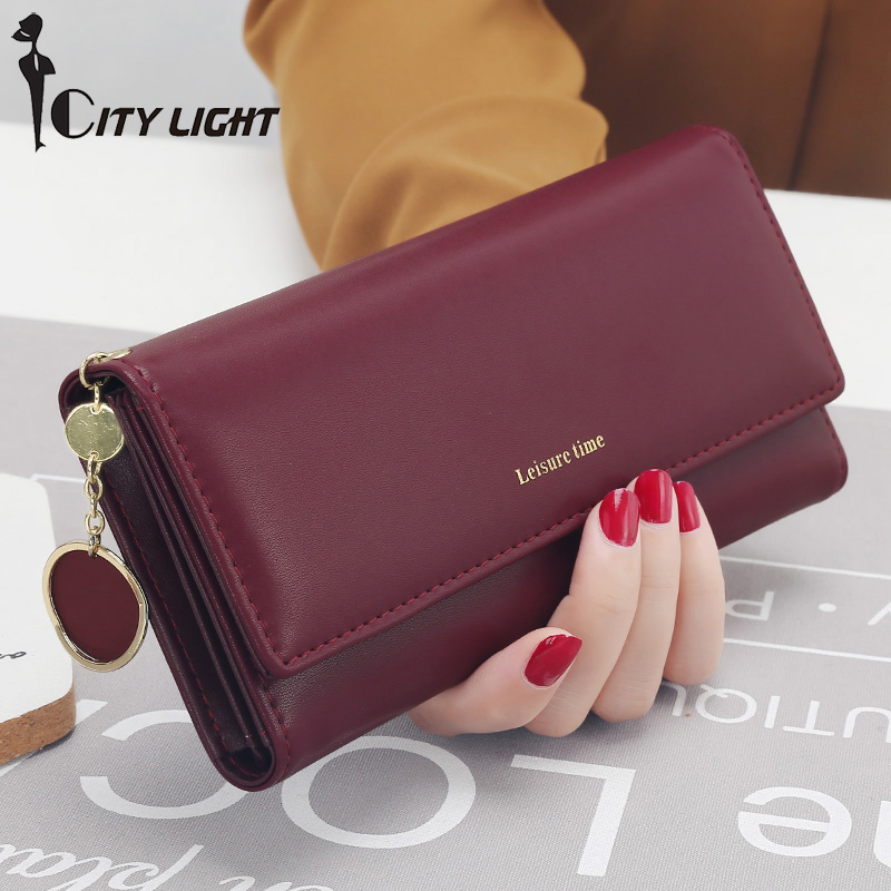 New Fashion Lady Women Leather Clutch Wallet Long Card Holder Case Purse Handbag 