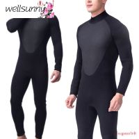 Wellsunny ผู้ชายเต็มบอดี้สูท W Etsuit 3มิลลิเมตรชุดดำน้ำยืดว่ายน้ำท่องดำน้ำดูปะการัง