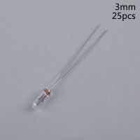 【Flash Sale】 25PCS 5mm 4mm 3mm CLEAR 12V หลอดไฟขนาดเล็กของหลอดไฟข้าวสาลีสวิทช์ปุ่มหลอดไฟ