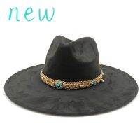 Fedora Hat 2023 New Jade Accessories Large Edge Heart Top 9.5 cm brim Fashion Top Hat Unisex Suede Jazz hat Женская шляпа