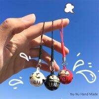 [HOT] Japan Daruma Bells Pendant DIY Trinkets Phone Accessory Car Bag Key Chain Water Bells Copper Keyring Pray Valentines Day Gift