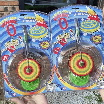 Export foreign trade hand-cranked magnetic track yo-yo with light effect luminous gyro toy
