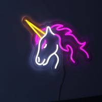 unicorn shape neon acrylic backboard led neon sign,beautiful led neon sign,flexible led neon