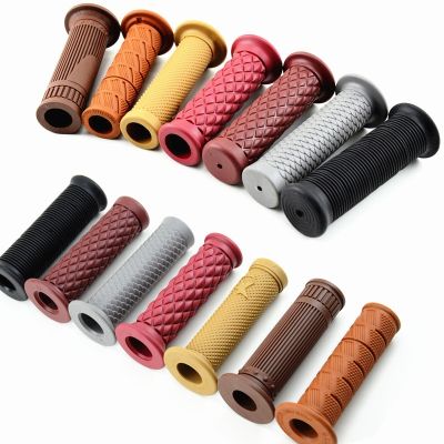 rubber classic vintage 22MM moto handlebar vintage retro for harley style parts universal motorbike accessories motorcycle grip