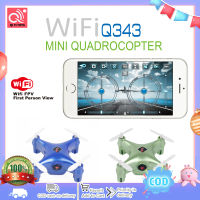 WLtoys Q343มินิ WIFI FPV พร้อมกล้อง0.3MP โหมดรักษาระดับความสูง2.4กรัม4CH คอปเตอร์สี่ใบพัด6แกนโดรน RC