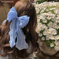 ❂ New Women Girls Sweet Blue Shining Satin Bowknot Hair Clip Big Ribbon Bow Barrette Solid Color Scarf Hairpin Grip Ponytail Clip