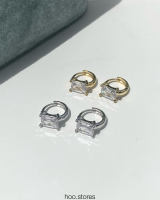 [all silver 925] hoo.stores Mama Gem Hoop ต่างหูห่วงเงินแท้ ต่างหูเพชร ต่างหูเงินแท้ ต่างหูเงินแท้925 เครื่องประดับเงินแท้ ปลอดสารนิกเกิล ไม่แพ้ ไม่คัน