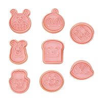 8ชิ้น Anpanman คุ้กกี้3D กดแม่พิมพ์ญี่ปุ่นน่ารักอะนิเมะบิสกิตแม่พิมพ์สำหรับพรรคตกแต่งเค้กวัสดุพลาสติก