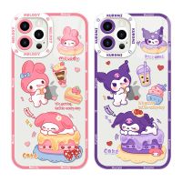 Sanrio MyMelody Clear TPU Case for iPhone 14 11 Pro Max 13 12 Mini XR XS X 8 7 6 6S Plus SE 2020 Soft Silicone Cinnamoroll Cover