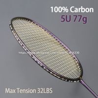 Original Utralight 5U 77G Sparkling T700 Badminton Rackets Strung Bags Max Tension 32LBS G5 Training Racquet Speed Sports Padel