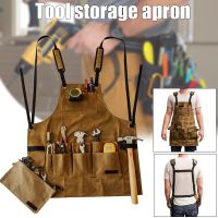 【CW】 Zezzo® Apron Collector Durable Heavy Duty Canvas with Pockets Woodworking Painting