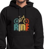 Mountain Bike Graphic Ride Design Fleece Hoodie MenS Outdoor Sports Style Casual Keep Warm Customizable Sweatshirts Size Xxs-4Xl