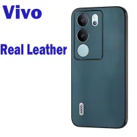 สำหรับ Vivo V29 X80 Pro X90 V25 Pro 5G ของแท้จากหนังแท้ฝาหลังเคสโทรศัพท์ธุรกิจสุดหรู