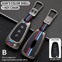 YINEOR for Ford 3 Buttons New Car Fashion Flip Key Cover Remote Case Fob Fit For Ford Focus Mk3 Mondeo Fiesta Kuga Ecosport Escape Ranger S-max C- Max