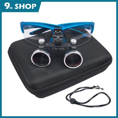 2.5X 3.5X Dental Loupes with Anti-fog Protection Glasses Binocular Dental Magnifier Magnifying Glass with Goggle Optional Metal Box Cloth Box Light Weight Large Field of View