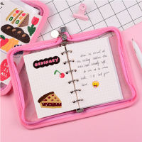 A7 A6 Spiral transparent PVC Notebook Cover Loose Diary Coil Ring Binder Filler Paper Seperate Planner Receive Bag Card Storage