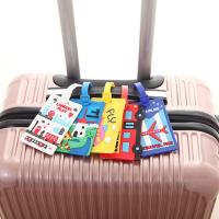 【DT】 hot  Cute Fashion Travel Accessories Cartoon Silica Gel Suitcase ID Addres Holder Baggage Boarding Portable Label Drop Shipping