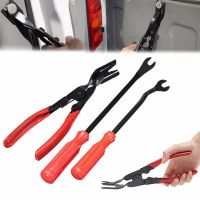 3pcs Steel Nylon Car Door Trim Rivets Clips Removal Auto Fastener Pliers &amp; Fastener Remover Puller Tool Kit