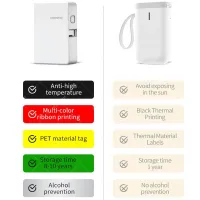 Niimbot พร้อมริบบิ้นเครื่องพิมพ์สติ๊กเกอร์บาร์โค้ดตัวถ่ายเทความร้อนเครื่องพิมพ์ฉลากขนาดเล็ก B18 D11สำหรับเครื่องโทรศัพท์มือถือ
